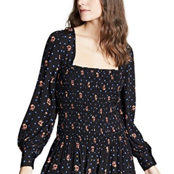 New without tags: Free People Two Faces smocked floral dress L - Picture 4 of 6
